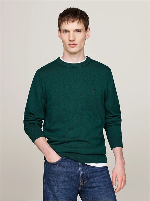 pullover uomo verde TOMMY HILFIGER | MW0MW28046MRC